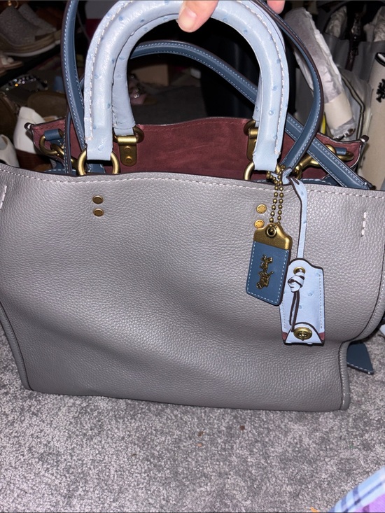 Coach Handbags - Rare Coach Rogue 36 with ostrich detailing.